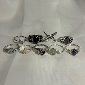 Set of Assorted Rings Size 5-7